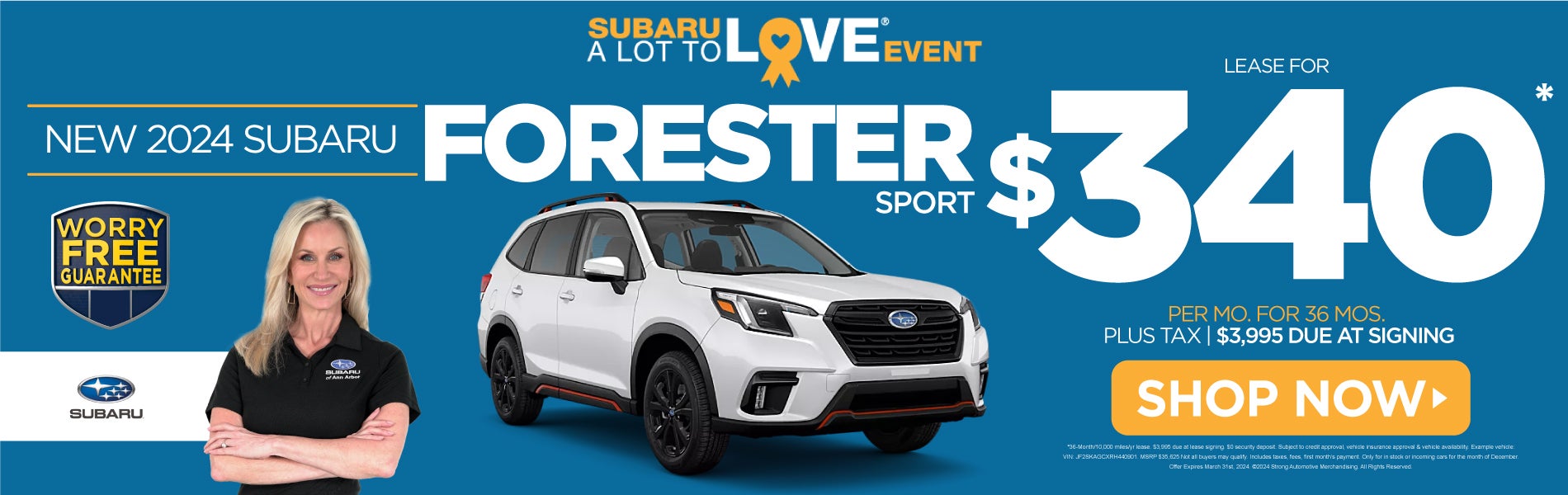 New 2024 Subaru Forester Sport - $340*/mo. - Shop Now