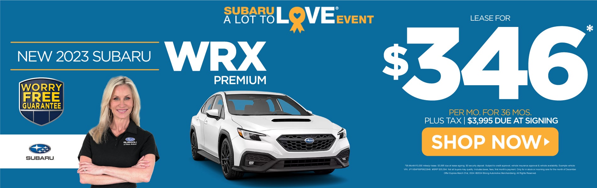 New 2023 Subaru WRX Premium - $346*/mo. - Shop Now