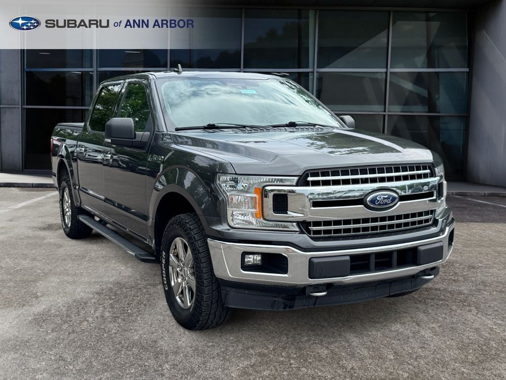 2018 Ford F-150 XLT in Magnetic — front three-quarter view