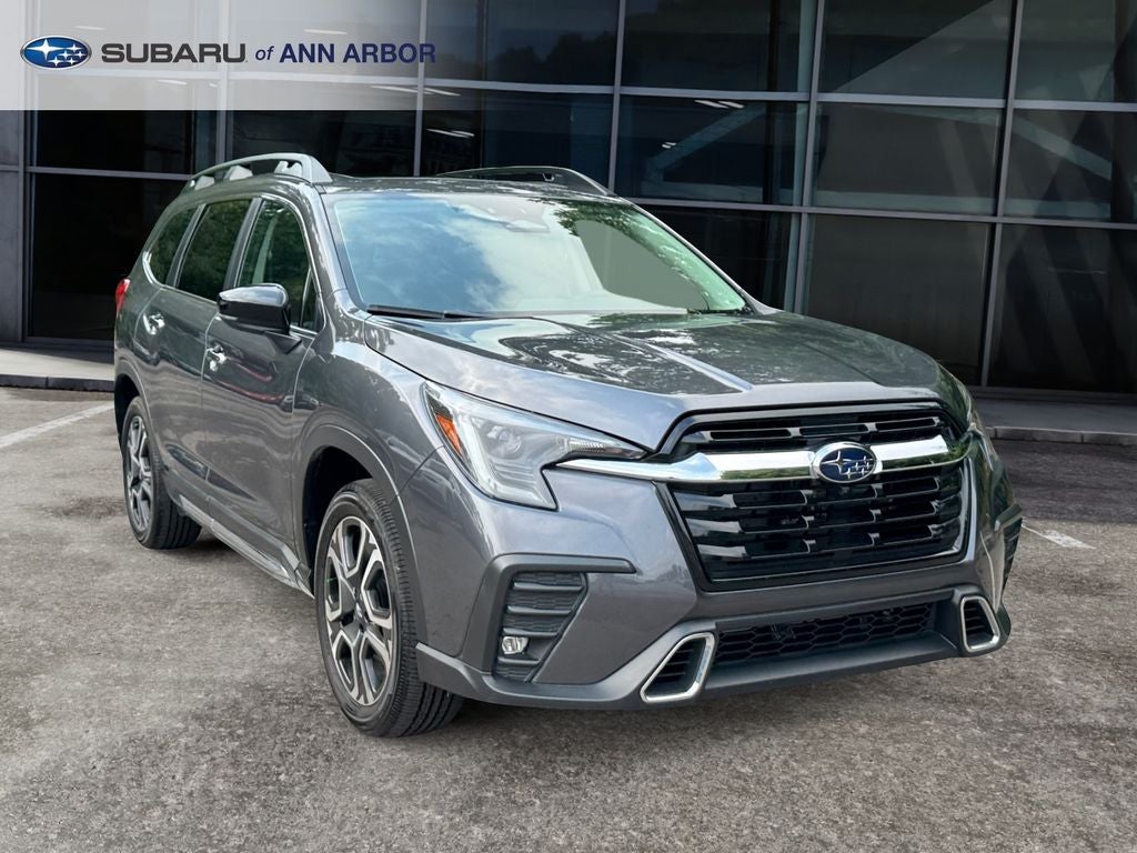 2026 Subaru Ascent Touring **LIFETIME POWERTRAIN** in Magnetite Gray Metallic — front three-quarter view
