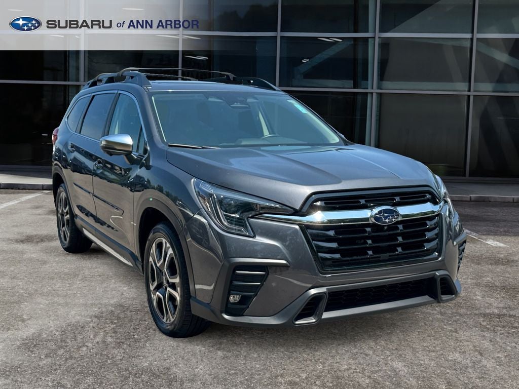2023 Subaru Ascent Limited **LIFETIME POWERTRAIN** in Magnetite Gray Metallic — front three-quarter view