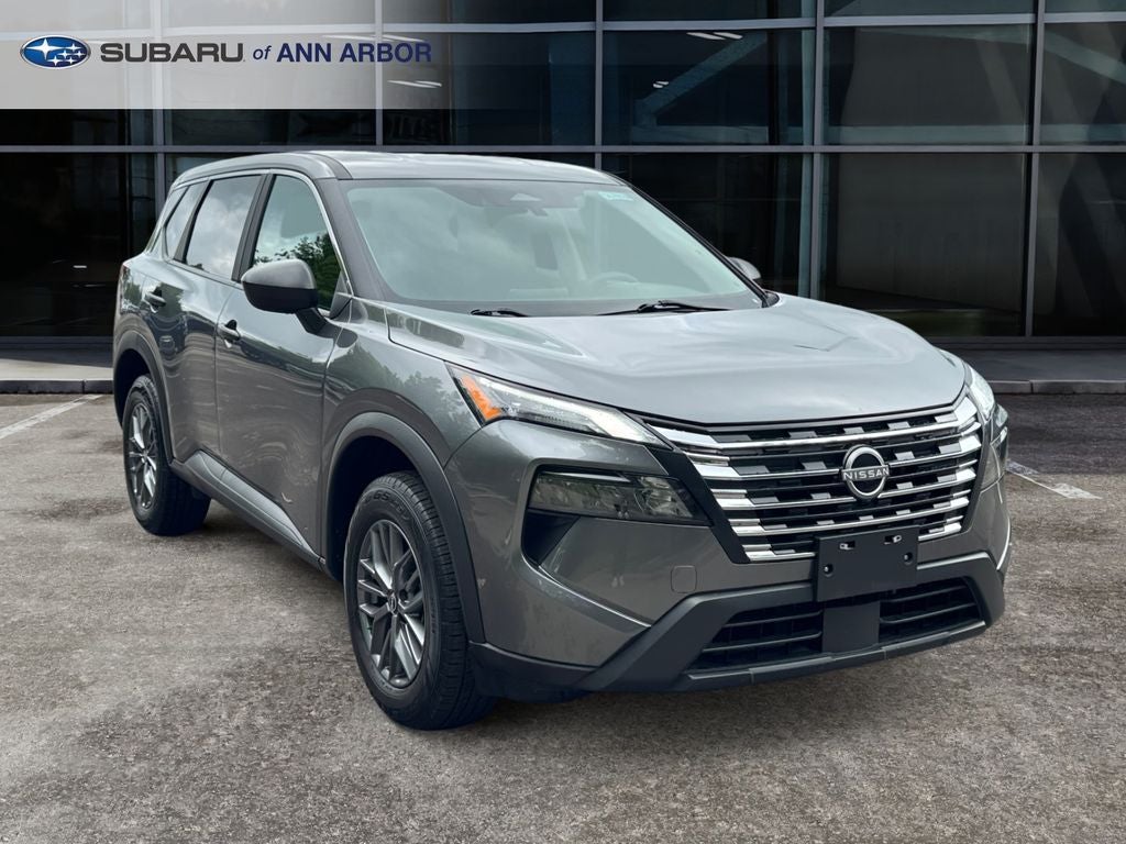2024 Nissan Rogue S **LIFETIME POWERTRAIN** in Gun Metallic — front three-quarter view