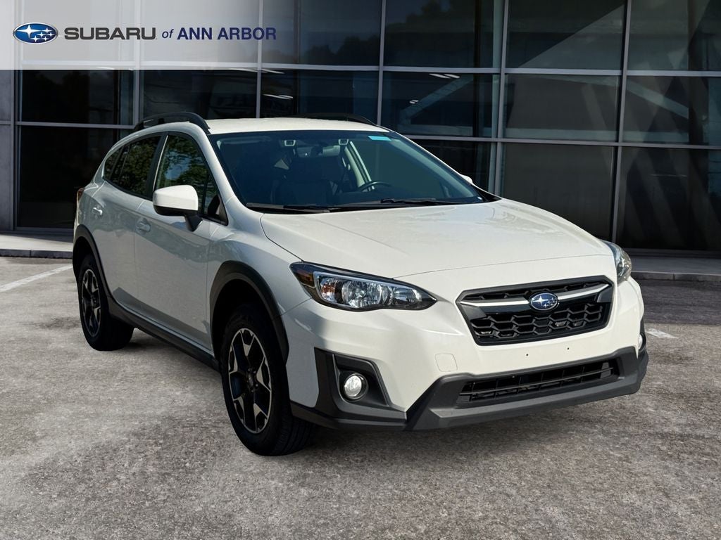 2020 Subaru Crosstrek Premium in Crystal White Pearl — front three-quarter view