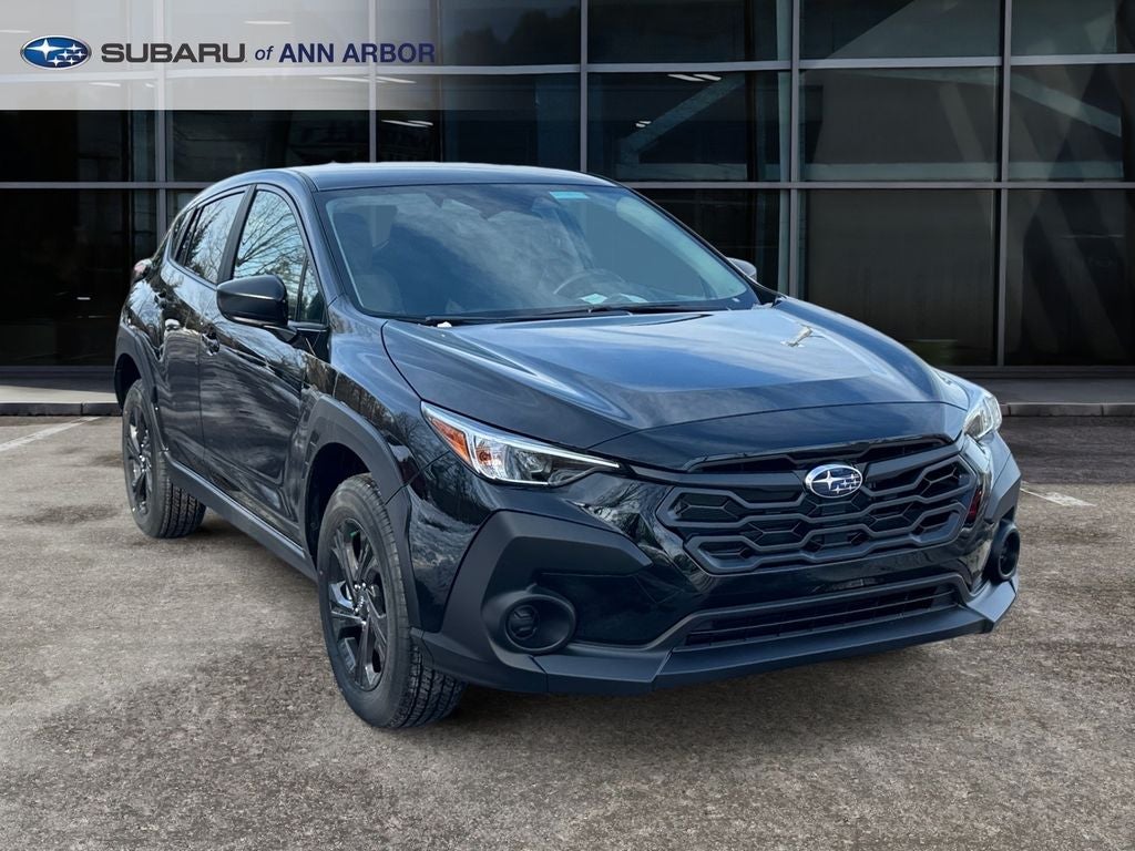 2026 Subaru CROSSTREK Base in Crystal Black Silica — front three-quarter view