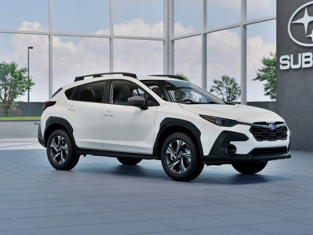 2026 Subaru CROSSTREK Premium in Crystal White Pearl — front three-quarter view