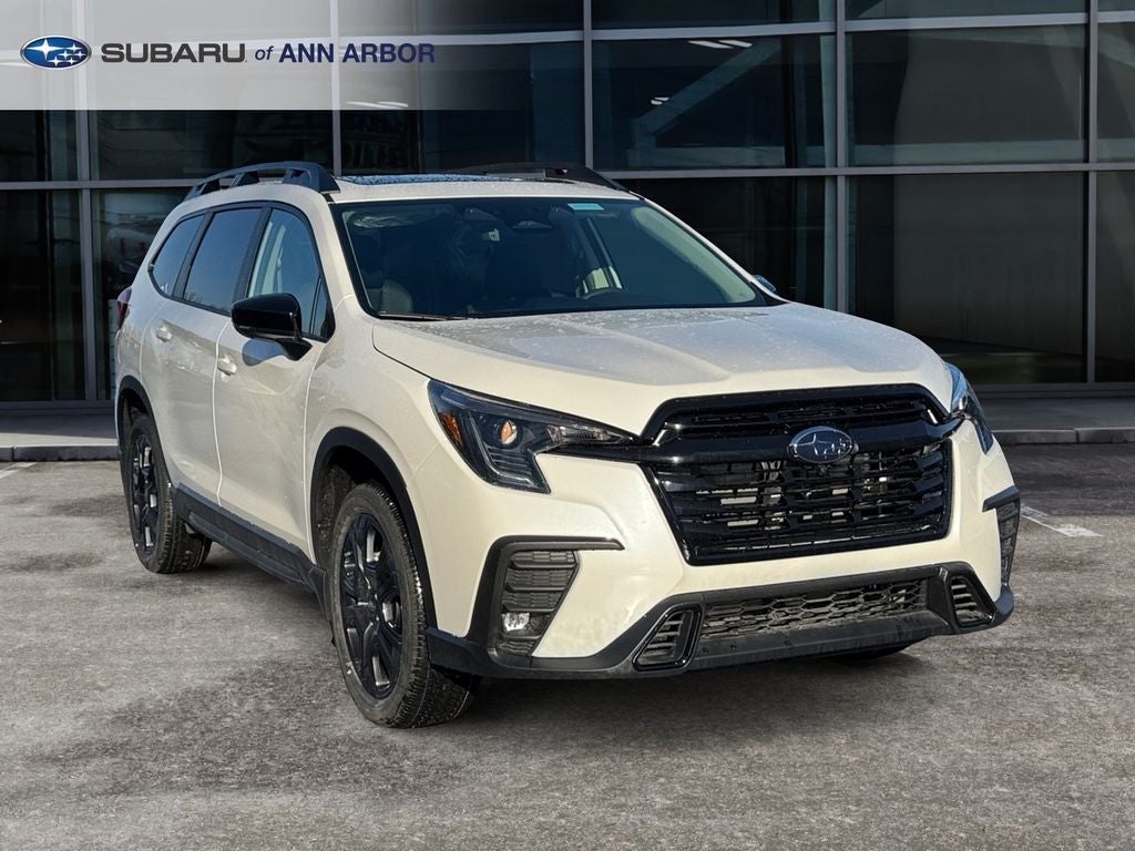 2026 Subaru ASCENT Onyx Edition Touring 7-Passenger in Crystal White Pearl — front three-quarter view