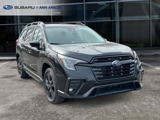 2026 Subaru ASCENT Onyx Edition Touring 7-Passenger in Crystal Black Silica — front three-quarter view