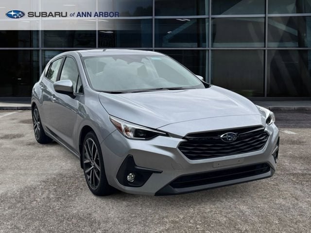 2026 Subaru IMPREZA Sport in Ice Silver Metallic — front three-quarter view