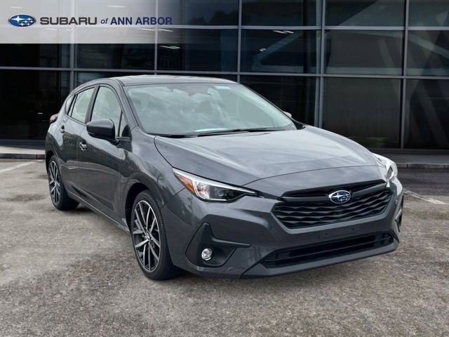 2026 Subaru IMPREZA Sport in Magnetite Gray Metallic — front three-quarter view