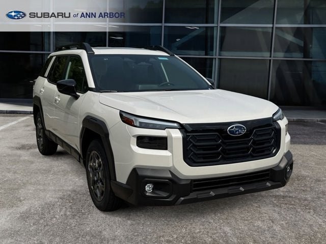 2026 Subaru OUTBACK Premium in Crystal White Pearl — front three-quarter view
