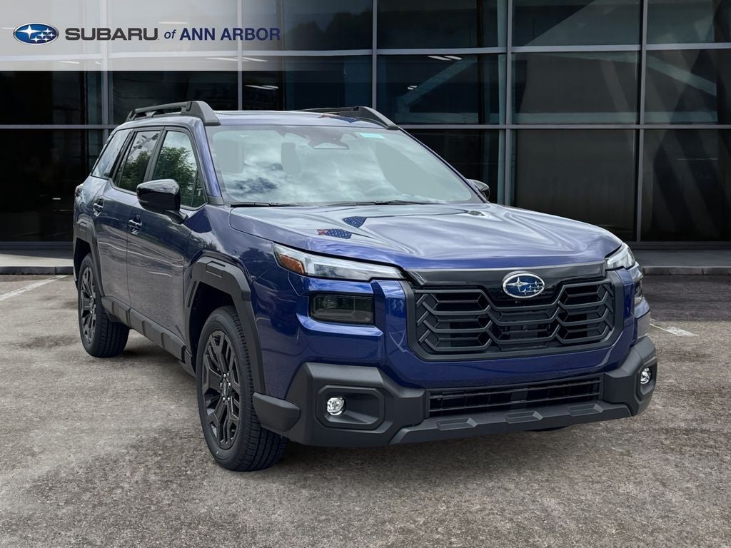 2026 Subaru OUTBACK Limited XT in Sapphire Blue Pearl — front three-quarter view