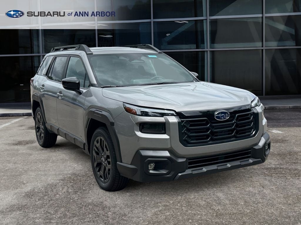 2026 Subaru OUTBACK Limited XT in River Rock Pearl — front three-quarter view