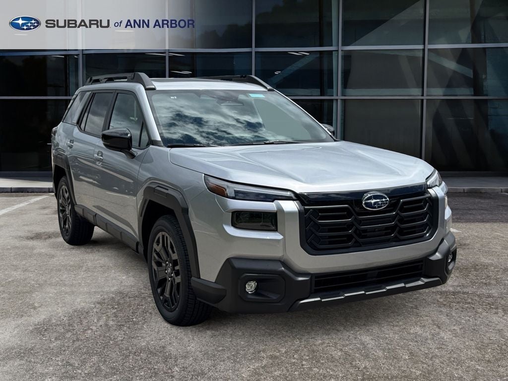 2026 Subaru OUTBACK Limited XT in Ice Silver Metallic — front three-quarter view