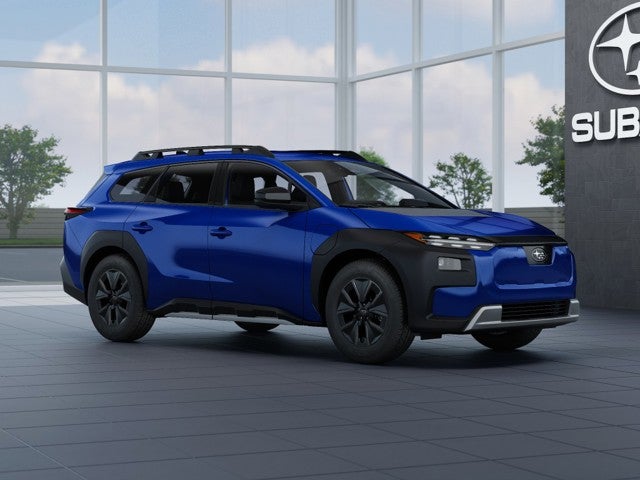 2026 Subaru TRAILSEEKER Premium in Sapphire Blue Pearl — front three-quarter view