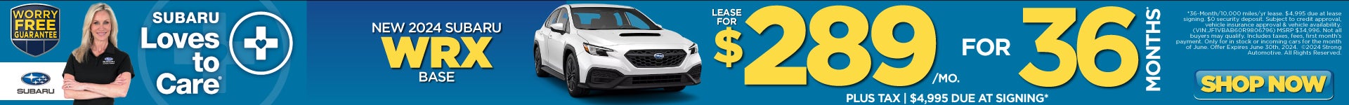 New 2024 Subaru WRX Base | Lease for $289/mo for 36 months*