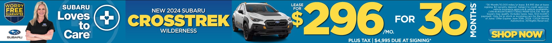 New 2024 Subaru Crosstrek Wilderness | Lease for $296/mo for 36 months*