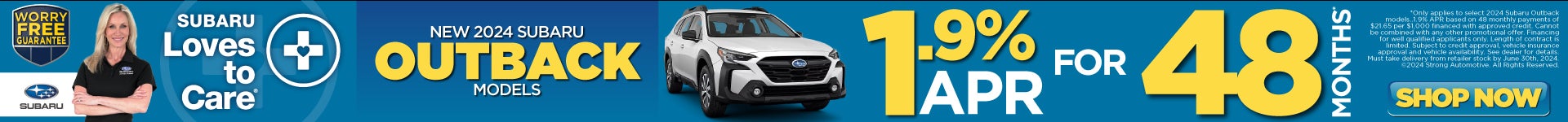 New 2024 Subaru Outback Models | 1.9% APR for 42 months*